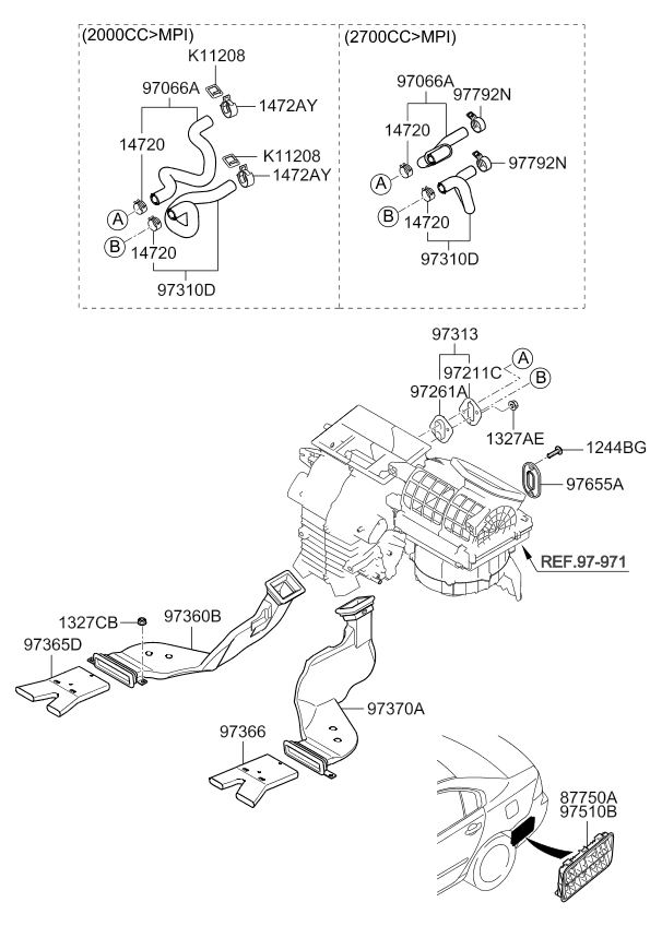 A/C SYSTEM - COOLER LINE, FRONT