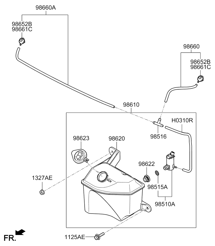 A/C SYSTEM - COOLER LINE, FRONT