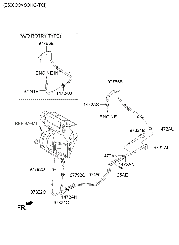 A/C SYSTEM - COOLER LINE, FRONT