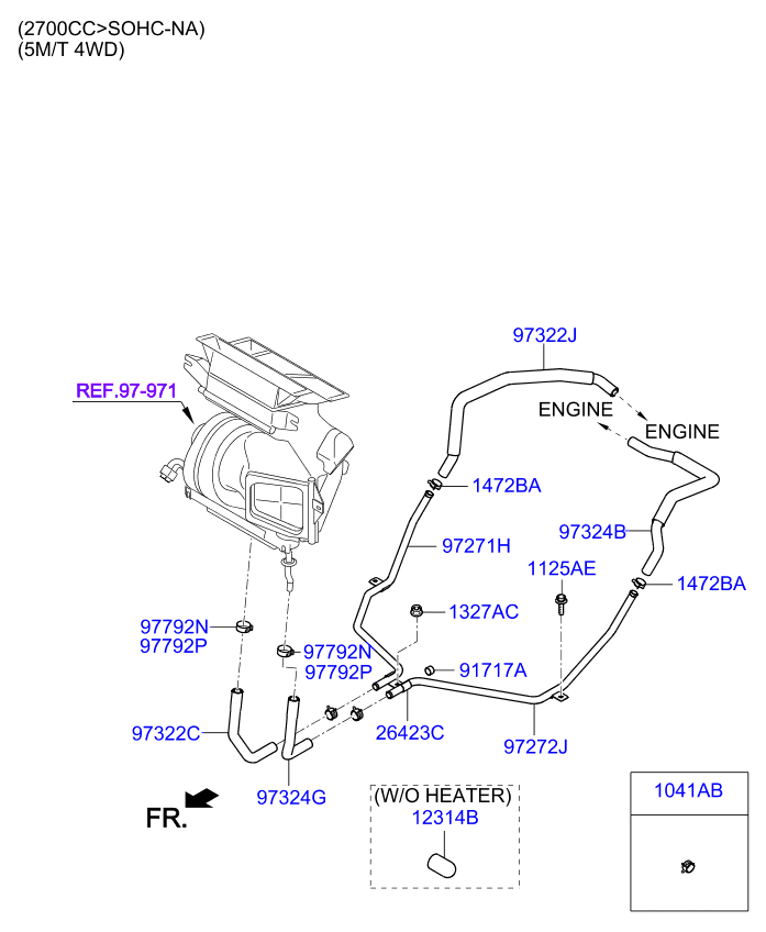 A/C SYSTEM - COOLER LINE, FRONT