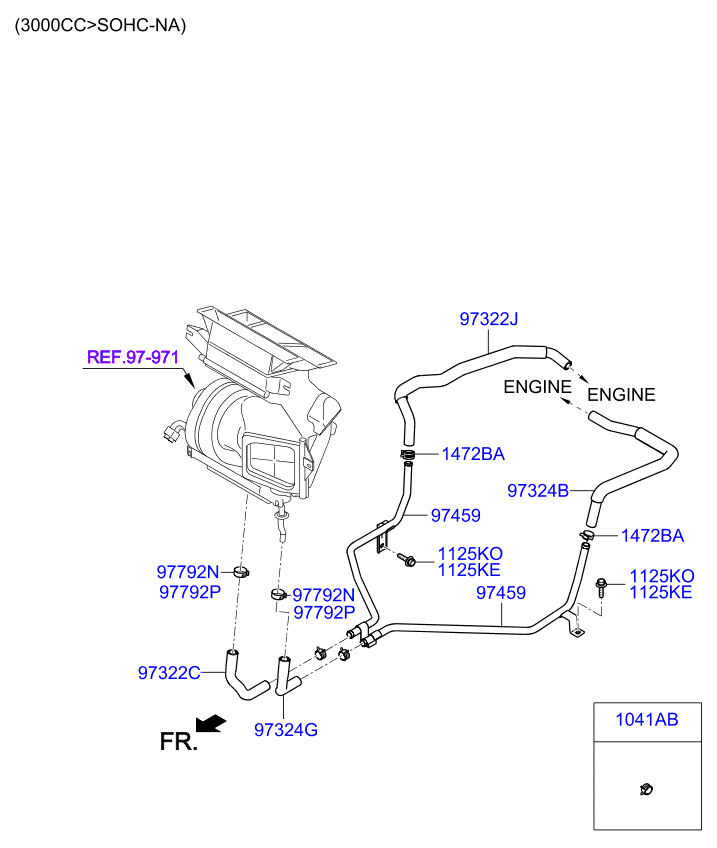 A/C SYSTEM - COOLER LINE, FRONT