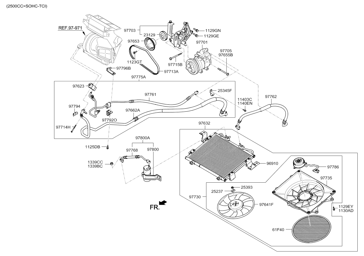 A/C SYSTEM - COOLER LINE, FRONT