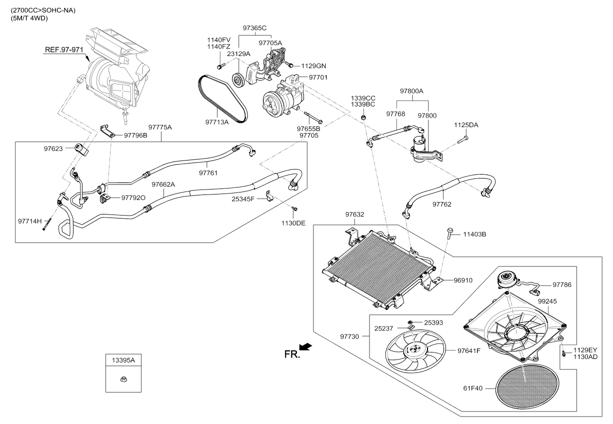 A/C SYSTEM - COOLER LINE, FRONT