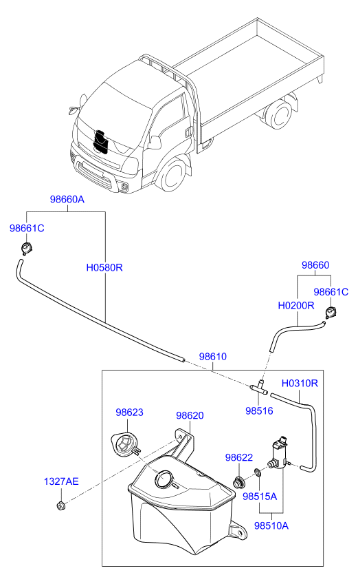 A/C SYSTEM - COOLER LINE, FRONT