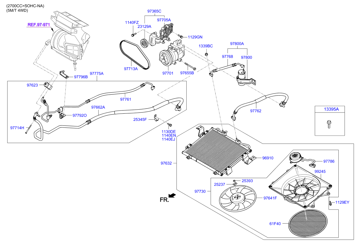 A/C SYSTEM - COOLER LINE, FRONT