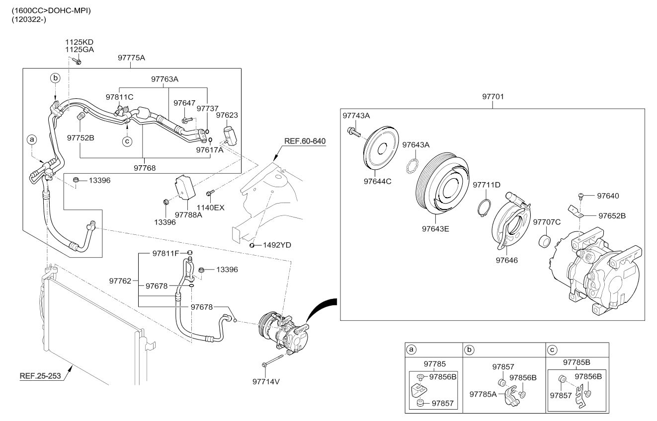 A/C SYSTEM - COOLER LINE, FRONT