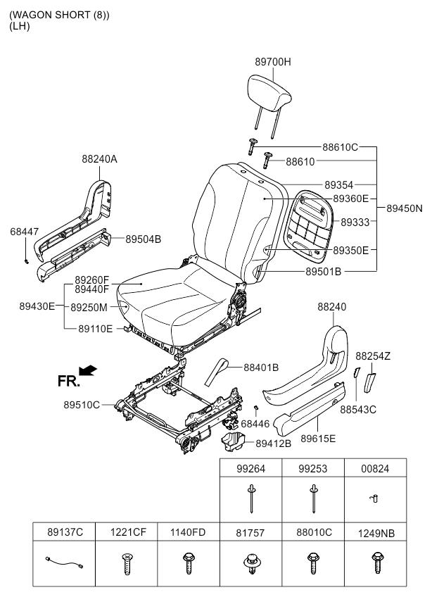 HARDWARE - REAR SEAT