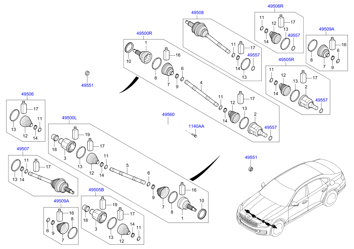 DRIVE SHAFT (REAR)