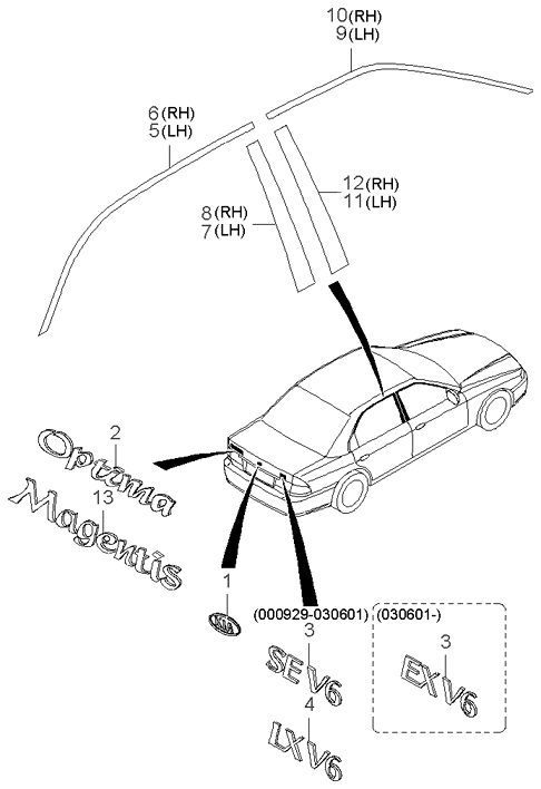 REAR SEAT BELT (-020901)