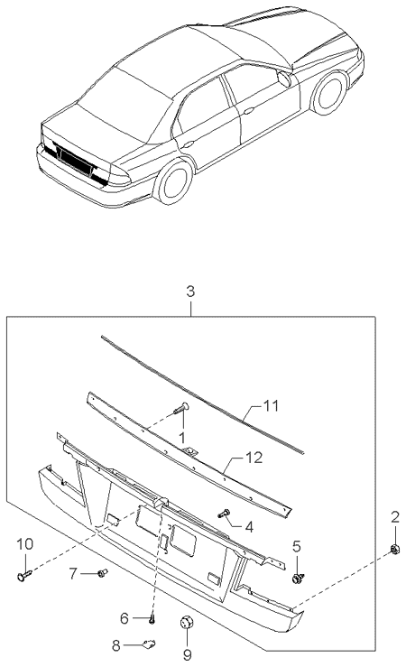 REAR SEAT BELT (-020901)