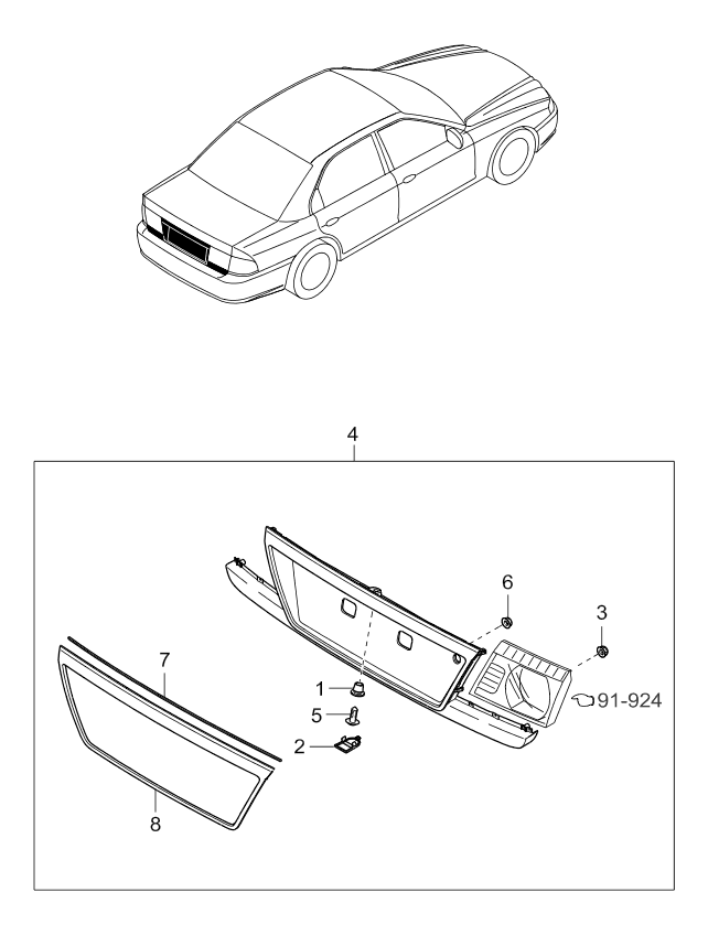 REAR SEAT BELT (-020901)