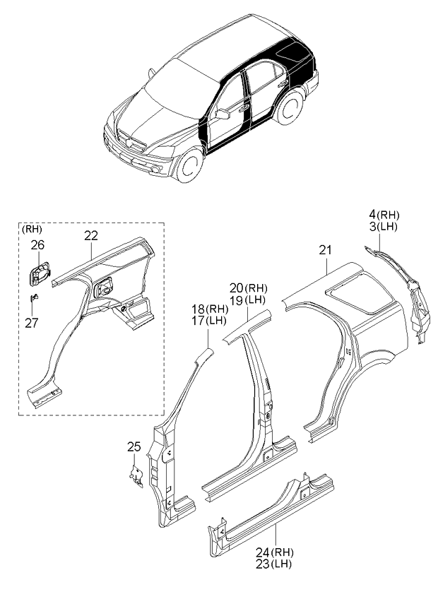 PANEL - REAR DOOR