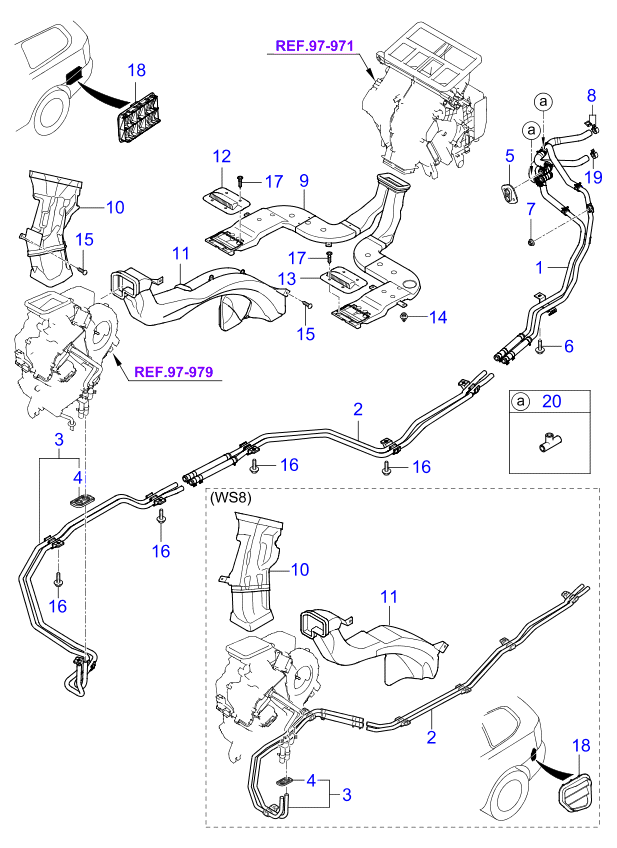 A/C SYSTEM - COOLER LINE, REAR