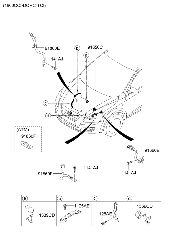 A/C SYSTEM - COOLER LINE, FRONT