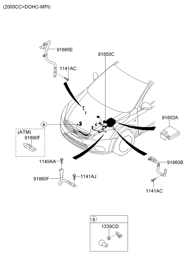 A/C SYSTEM - COOLER LINE, FRONT