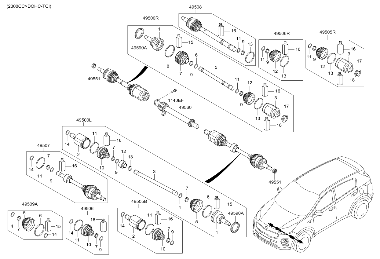 DRIVE SHAFT (REAR)