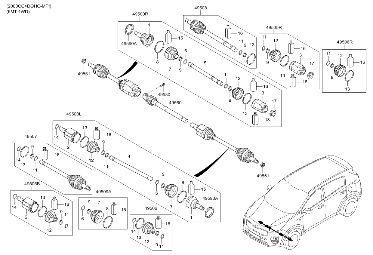 DRIVE SHAFT (REAR)