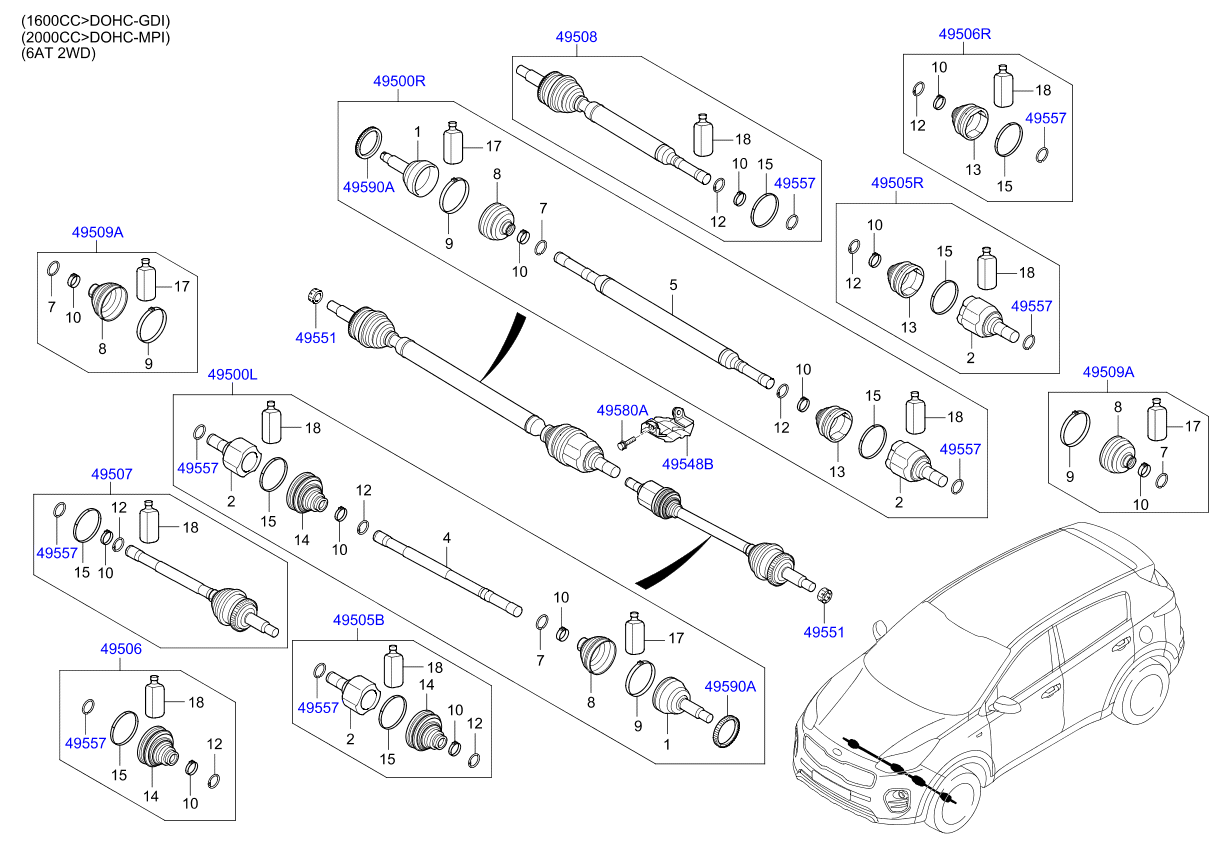 DRIVE SHAFT (REAR)