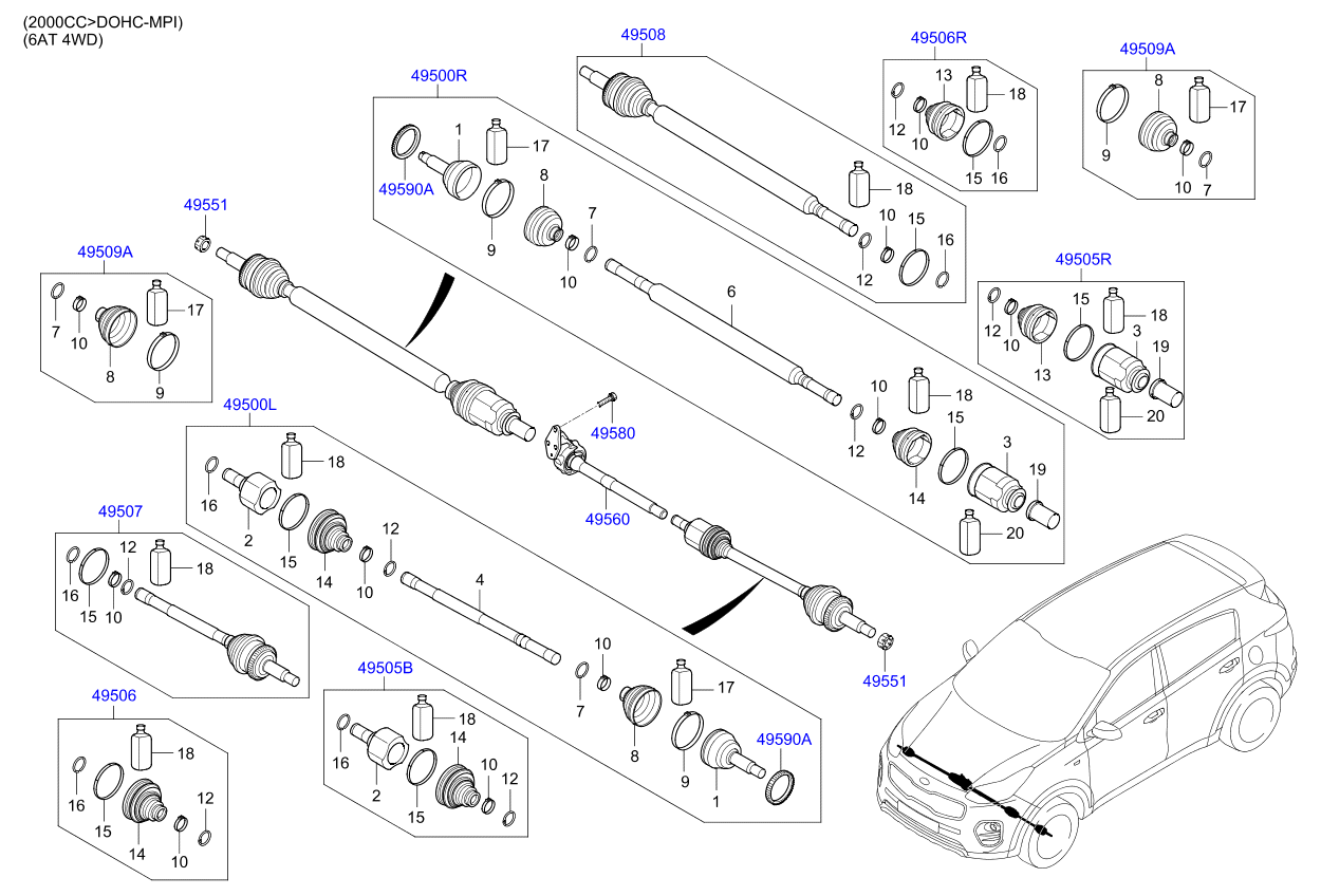 DRIVE SHAFT (REAR)