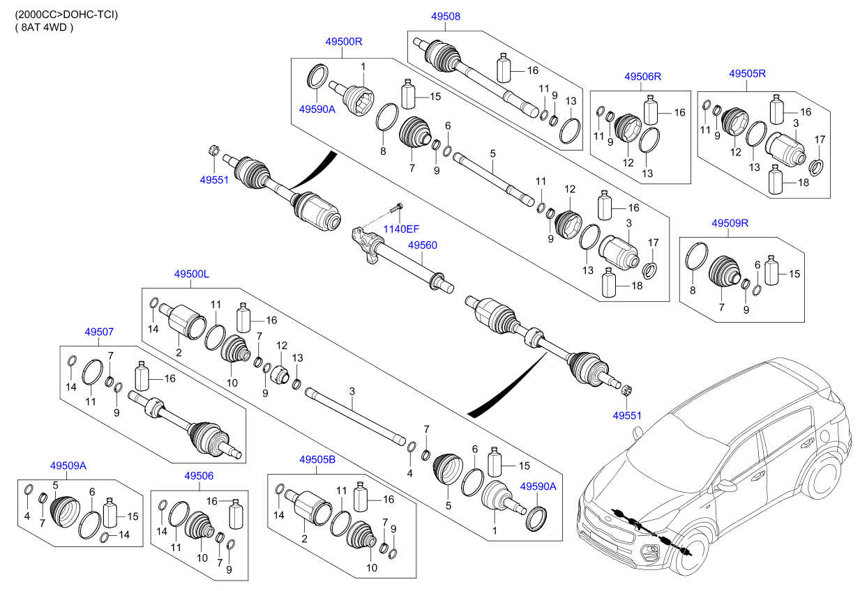 DRIVE SHAFT (REAR)