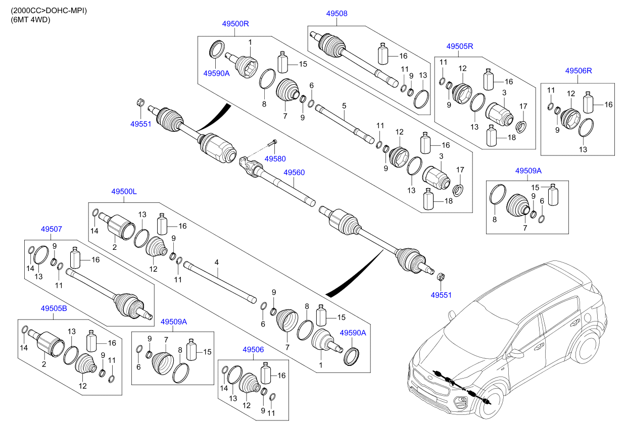 DRIVE SHAFT (REAR)