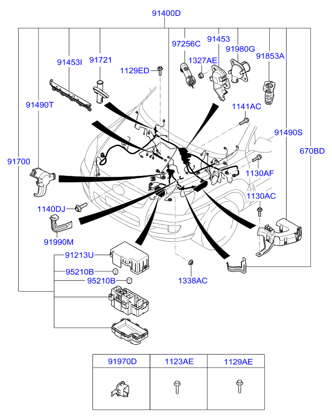 A/C SYSTEM - COOLER LINE, FRONT