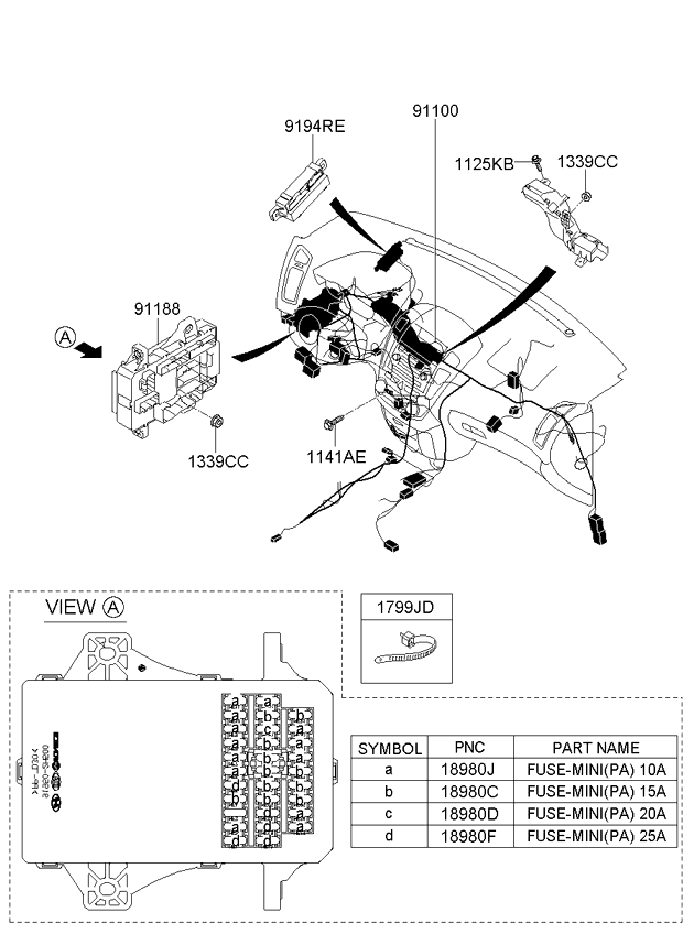 A/C SYSTEM - COOLER LINE, FRONT