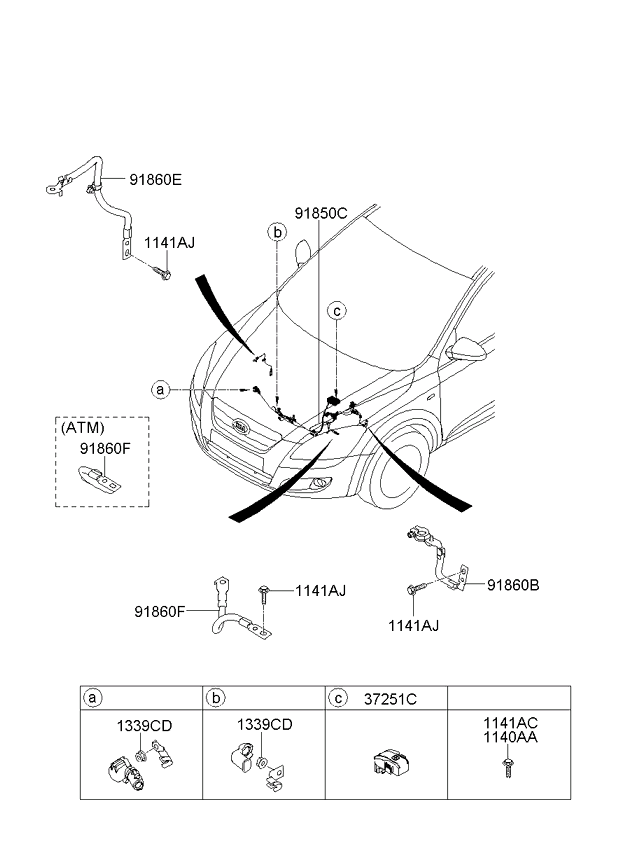 A/C SYSTEM - COOLER LINE, FRONT