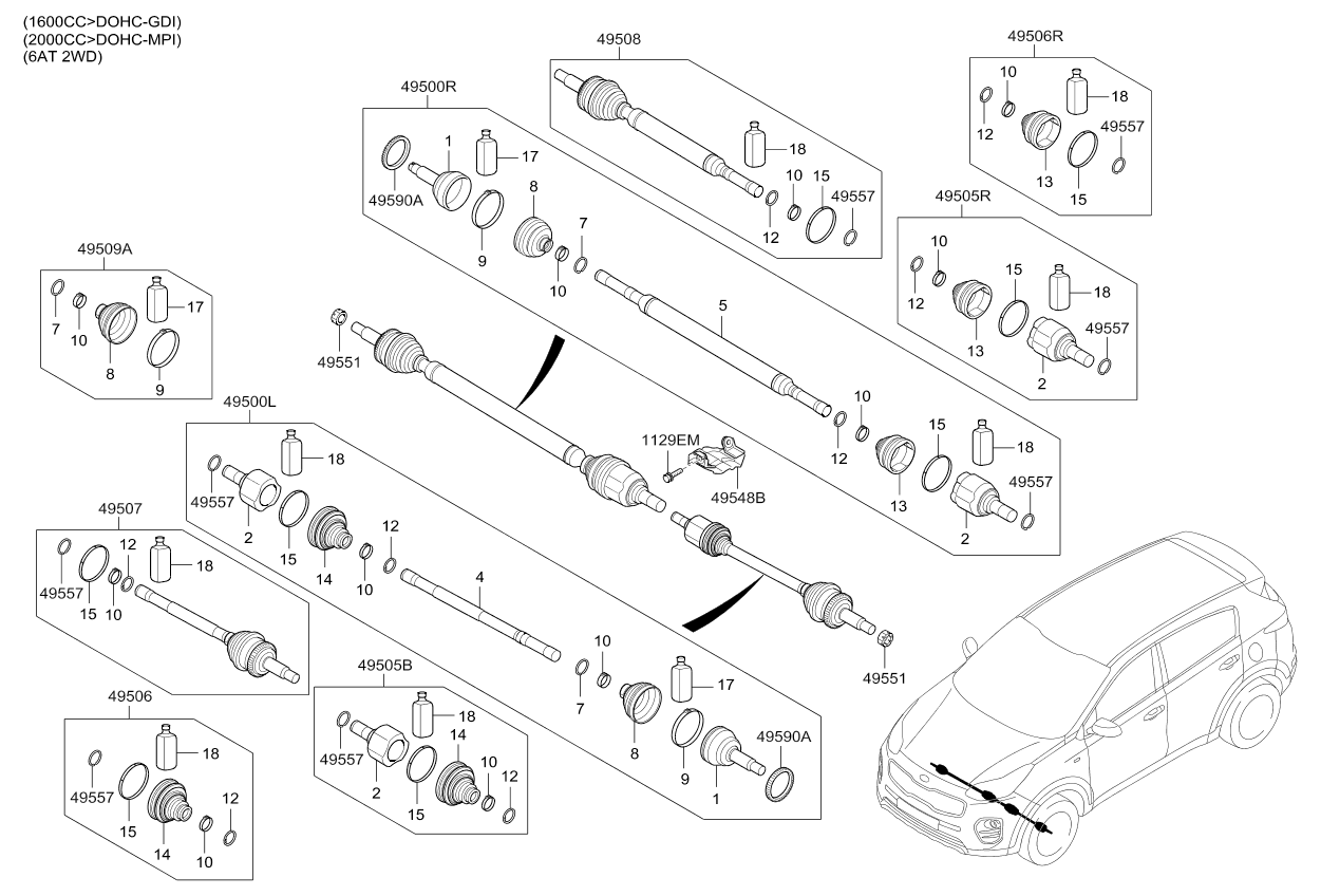 DRIVE SHAFT (REAR)