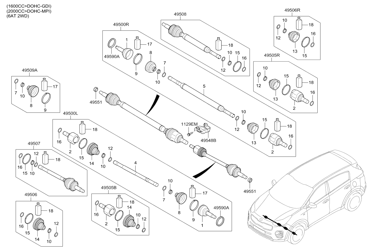 DRIVE SHAFT (REAR)