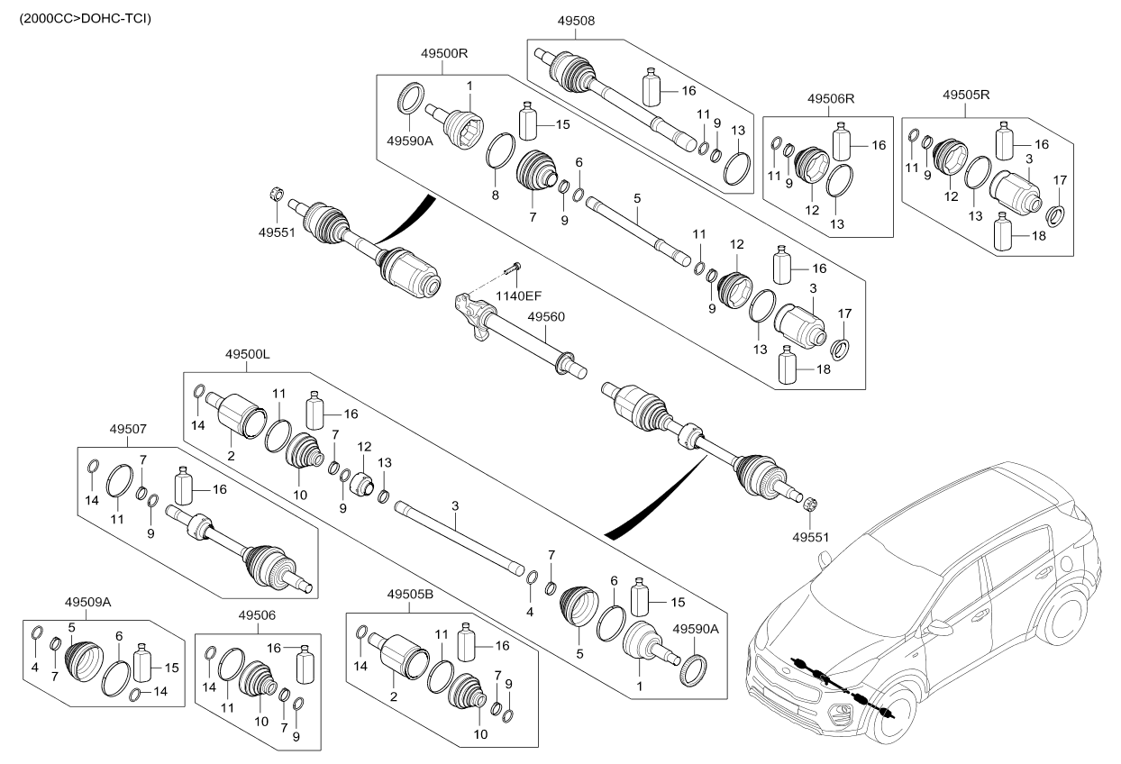 DRIVE SHAFT (REAR)