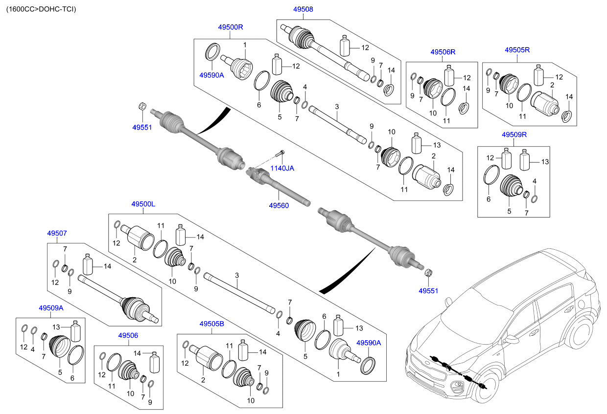 DRIVE SHAFT (REAR)