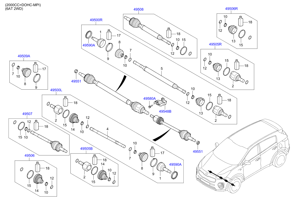 DRIVE SHAFT (REAR)