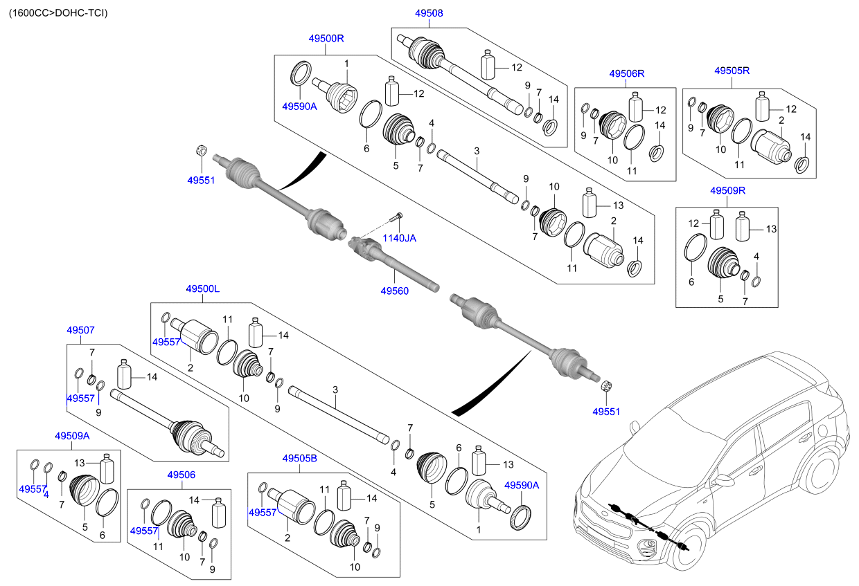 DRIVE SHAFT (REAR)