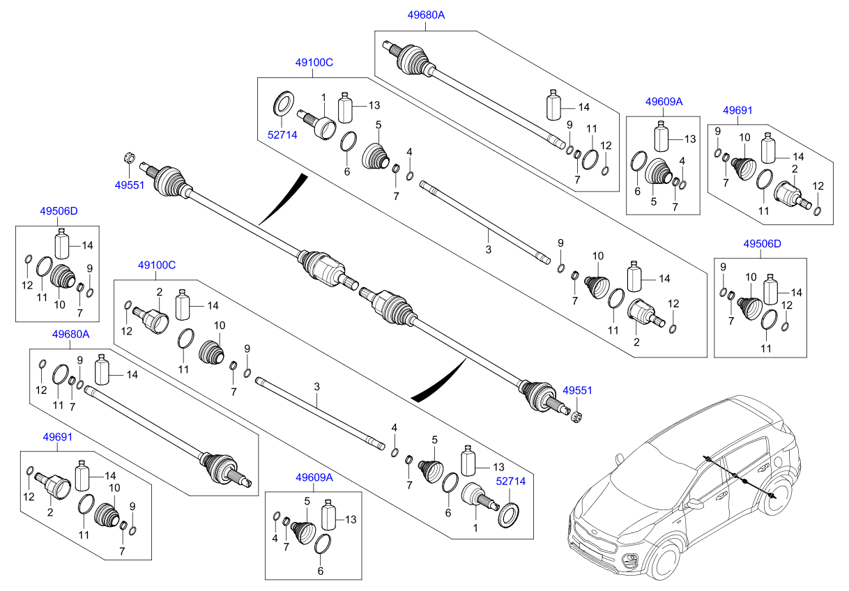 DRIVE SHAFT (REAR)