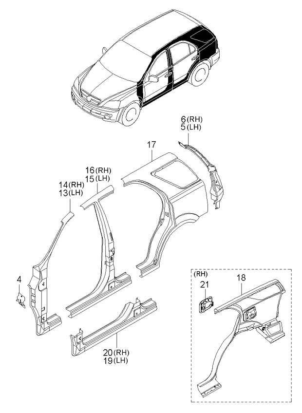 PANEL - REAR DOOR