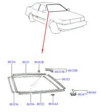 WINDSHIELD GLASS & MOULDING