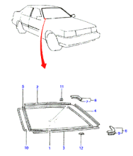 WINDSHIELD GLASS & MOULDING