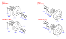 REAR AXLE HUB & DRUM