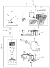 HEATER SYSTEM-EVAPORATOR & BLOWER UNIT