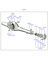 HOUSING & SHAFT - REAR AXLE REAR