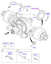 REAR AXLE HOUSING & HUB (FORWARD)