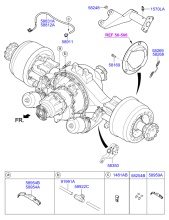 REAR AXLE HOUSING & HUB (FORWARD)