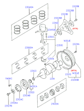 CRANKSHAFT & PISTON (G4DJ)