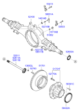 REAR AXLE HOUSING & HUB