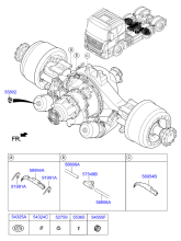 REAR AXLE HOUSING & HUB (FORWARD)