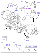 REAR AXLE HOUSING & HUB (FORWARD)