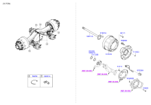 REAR AXLE HOUSING & HUB