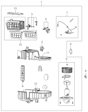 HEATER SYSTEM-EVAPORATOR & BLOWER UNIT