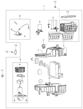 HEATER SYSTEM-EVAPORATOR & BLOWER UNIT